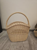 Asymmetrical Wicker Basket