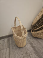 Asymmetrical Wicker Basket