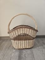 Asymmetrical Wicker Basket