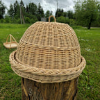 Wicker Food Cover with Tray