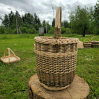 Tall Wicker Basket with Handle