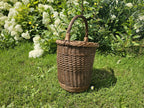 Tall Wicker Basket with Handle