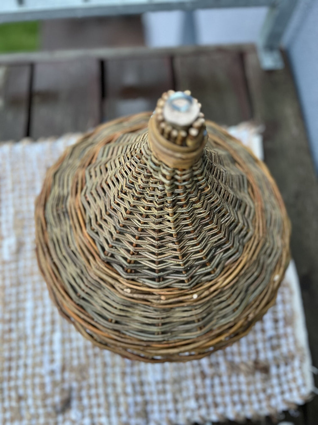 Handwoven Wicker Bird Feeder