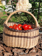 Round Wicker Market Basket