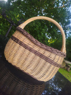 Round Wicker Market Basket