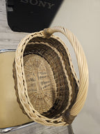 Round Wicker Market Basket
