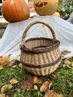 Small Wicker Flower Basket with Handle