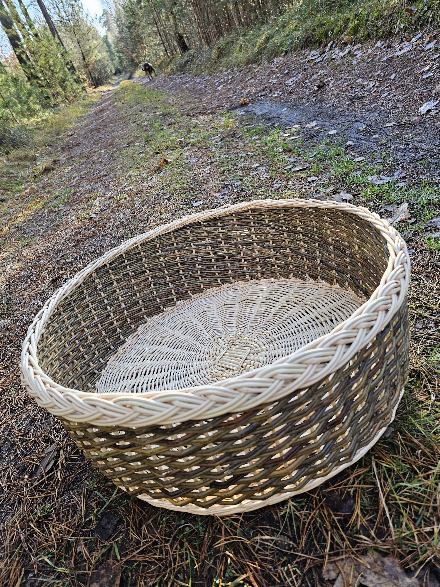 Large Handwoven Wicker Bowl