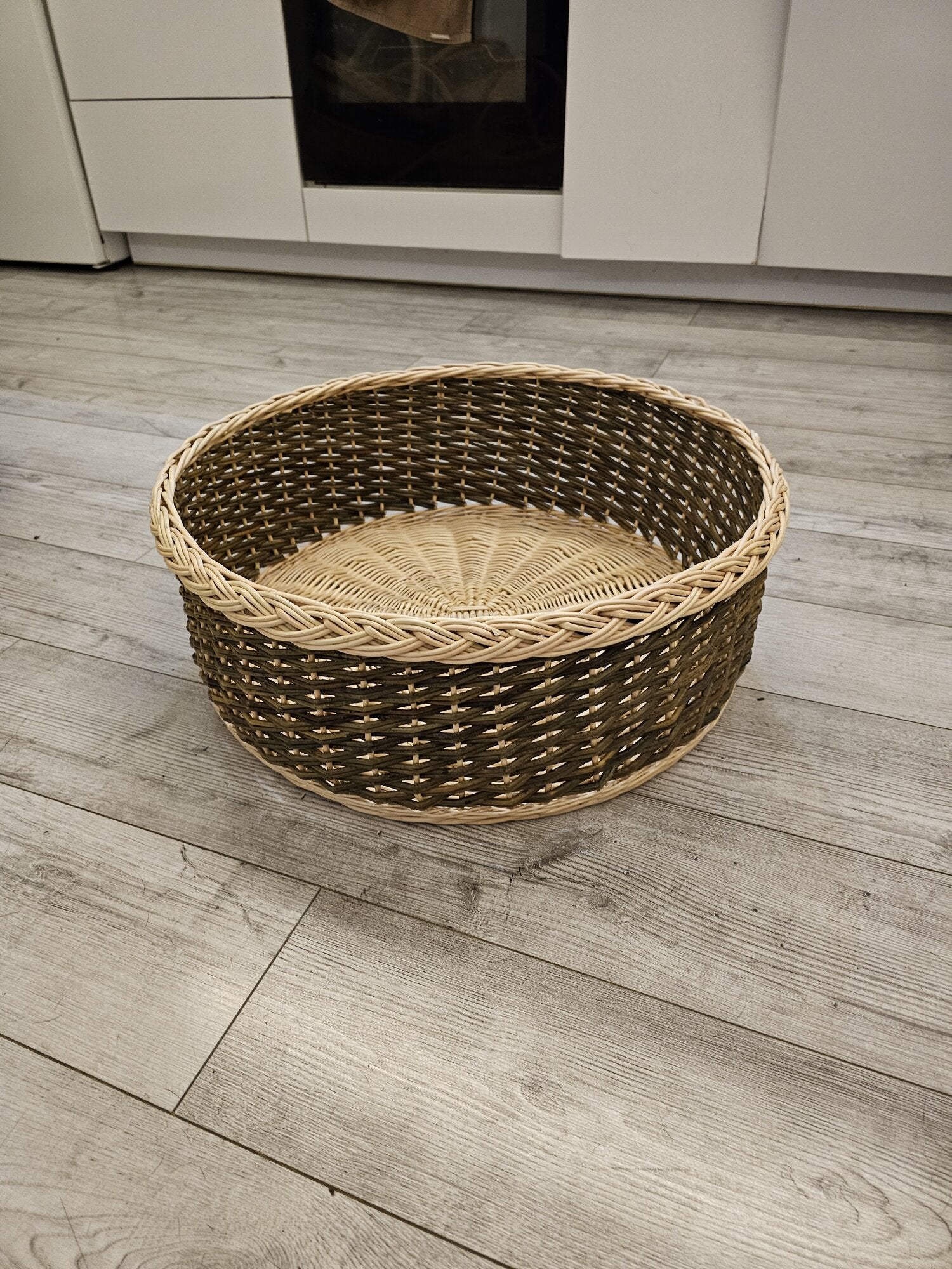 Large Handwoven Wicker Bowl