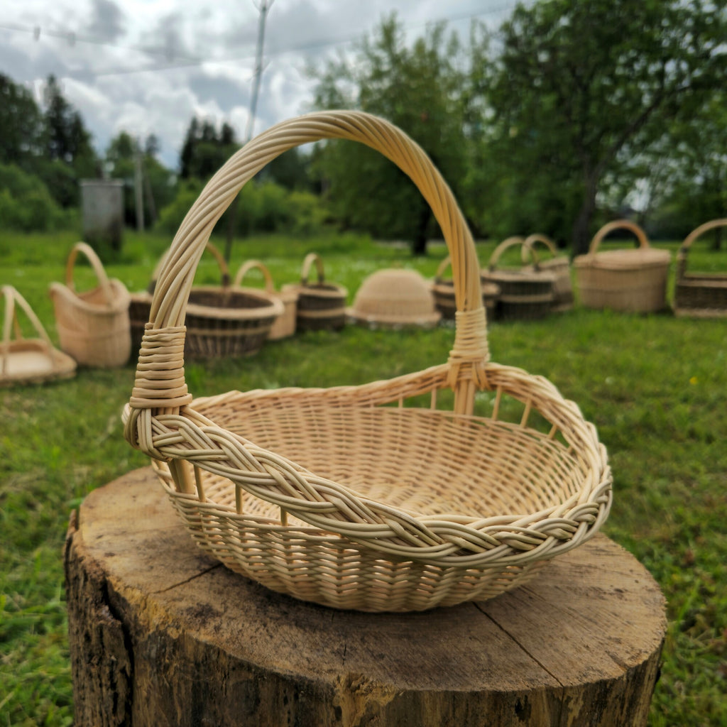 Wicker Garden Trug with Handle