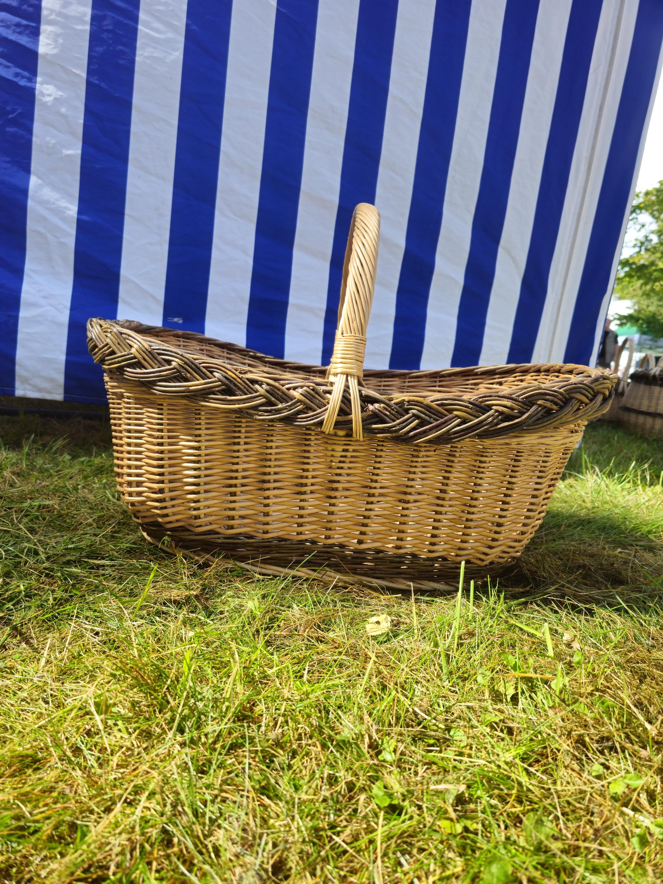 Extra Large Handwoven Wicker Basket