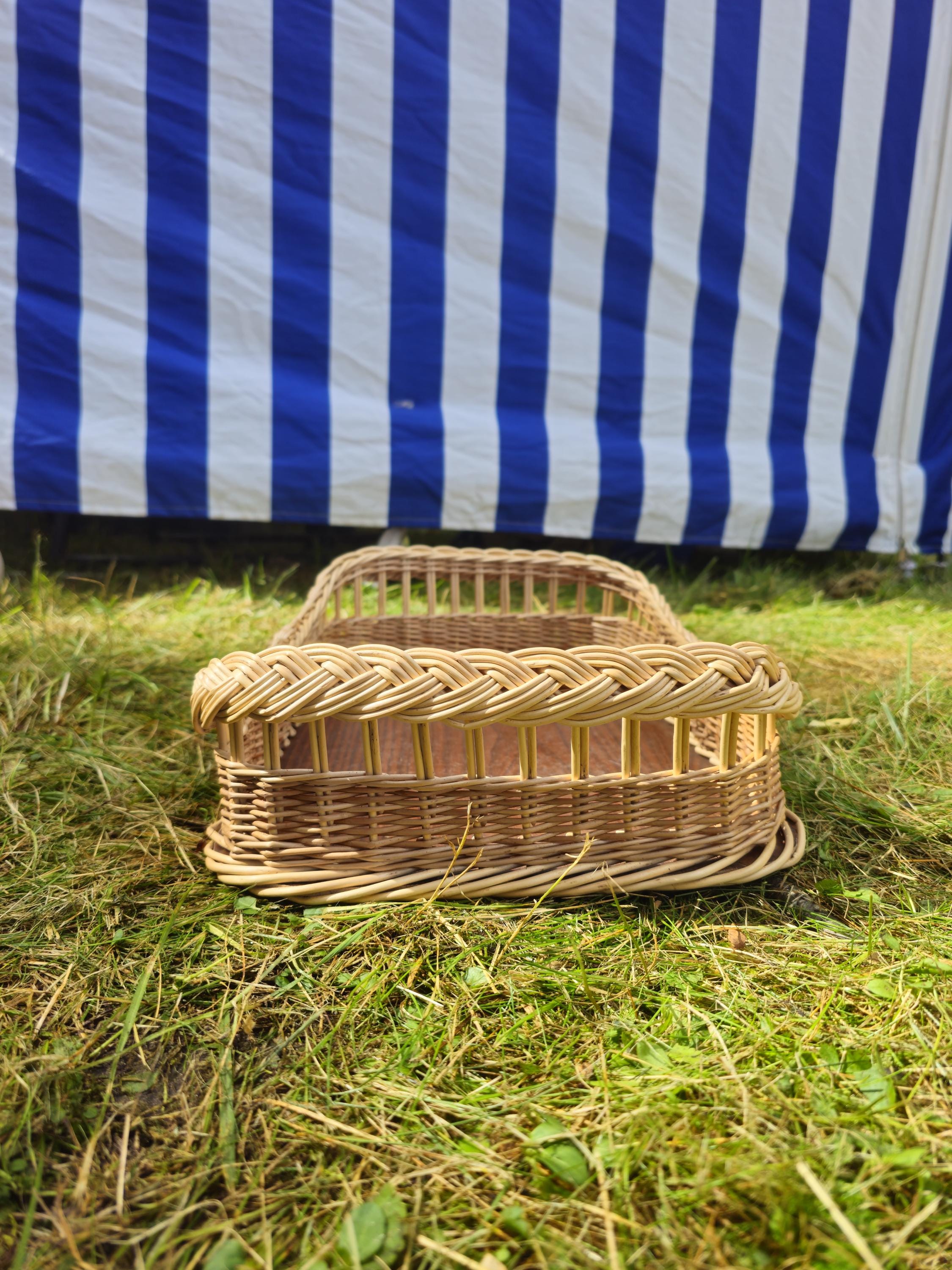 Rustic Rectangular Willow Tray