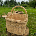 Handmade Willow Basket with Handle