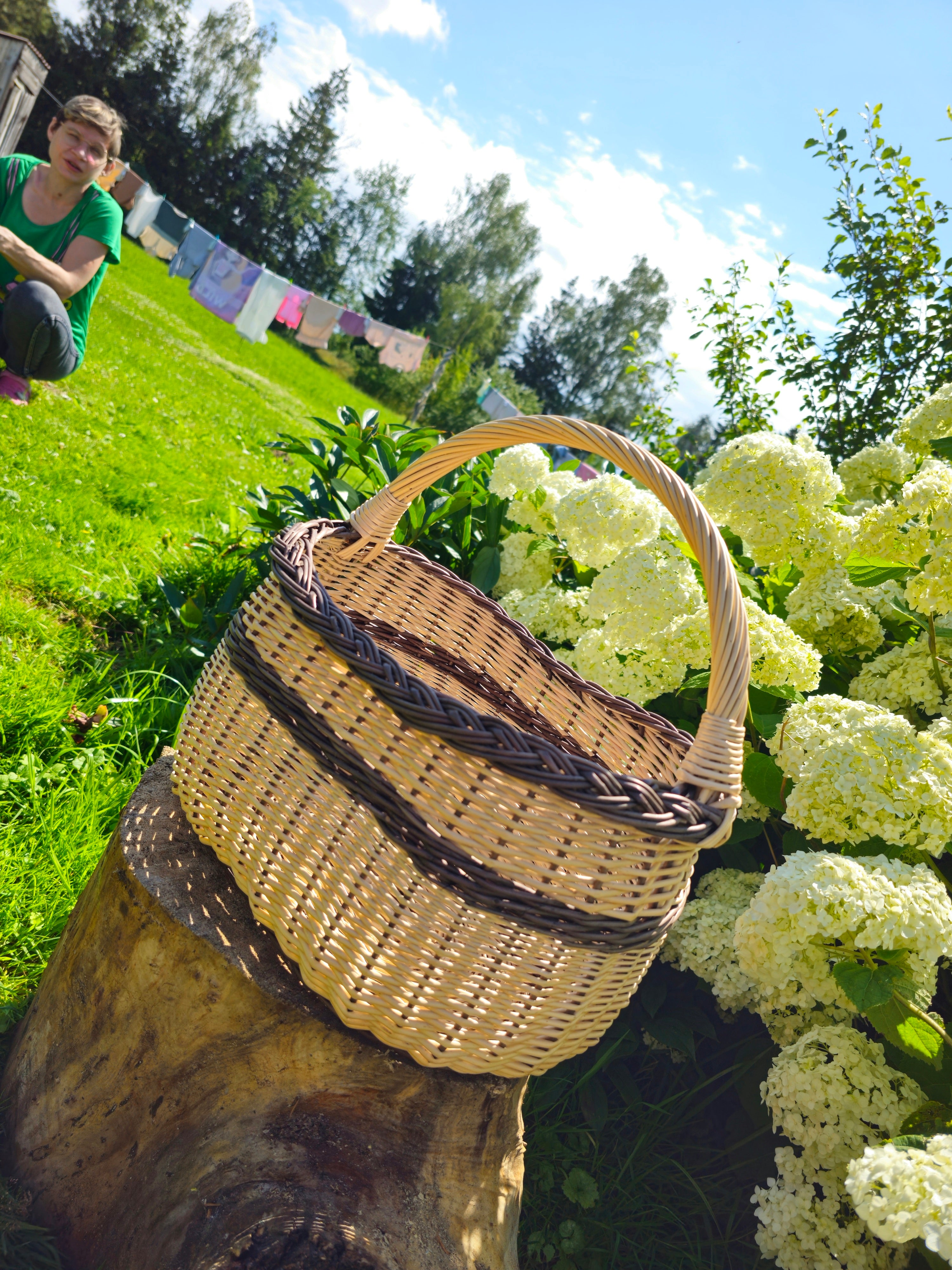 Handmade Wicker Foraging Basket