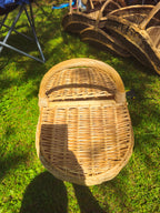 Large Handmade Picnic Wicker Basket with Double Lid