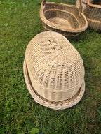 Handwoven Wicker Tray with Dome Lid