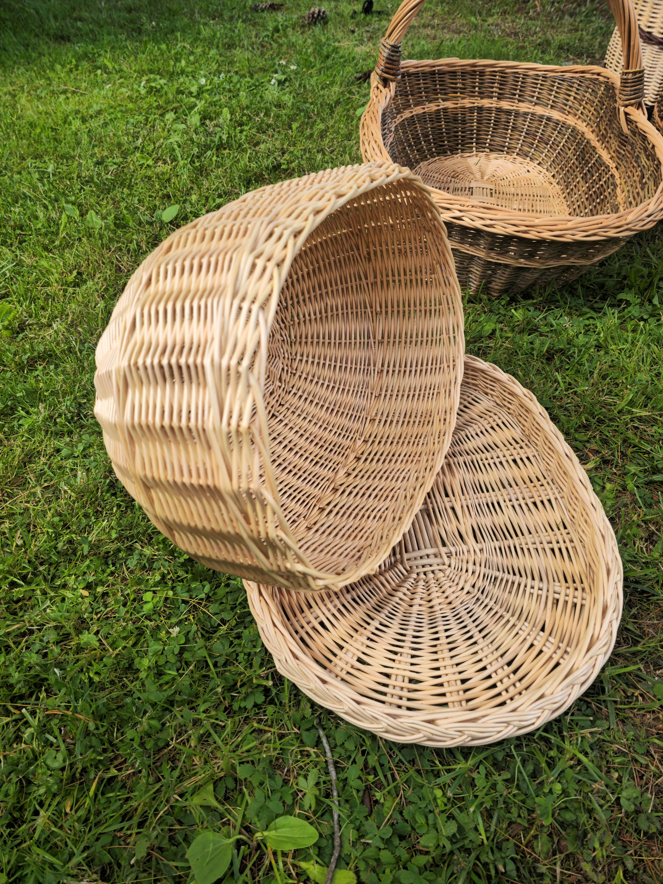 Handwoven Wicker Tray with Dome Lid