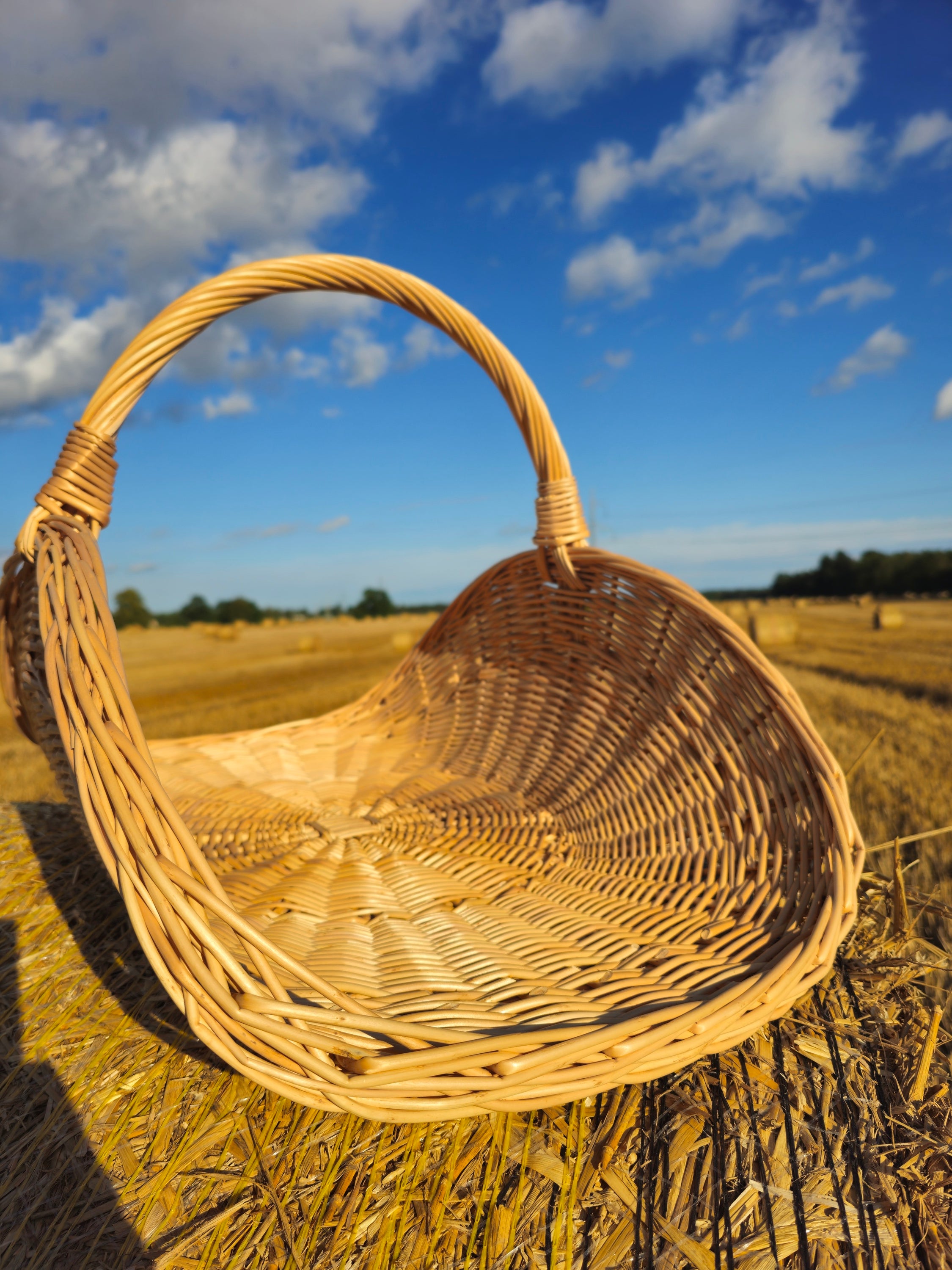 Handwoven Wicker Flower Basket