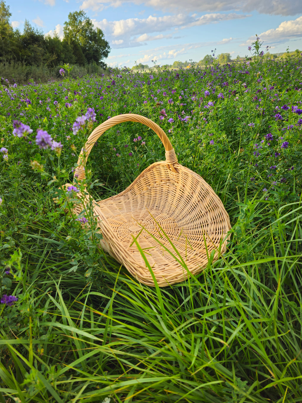 Handwoven Wicker Flower Basket