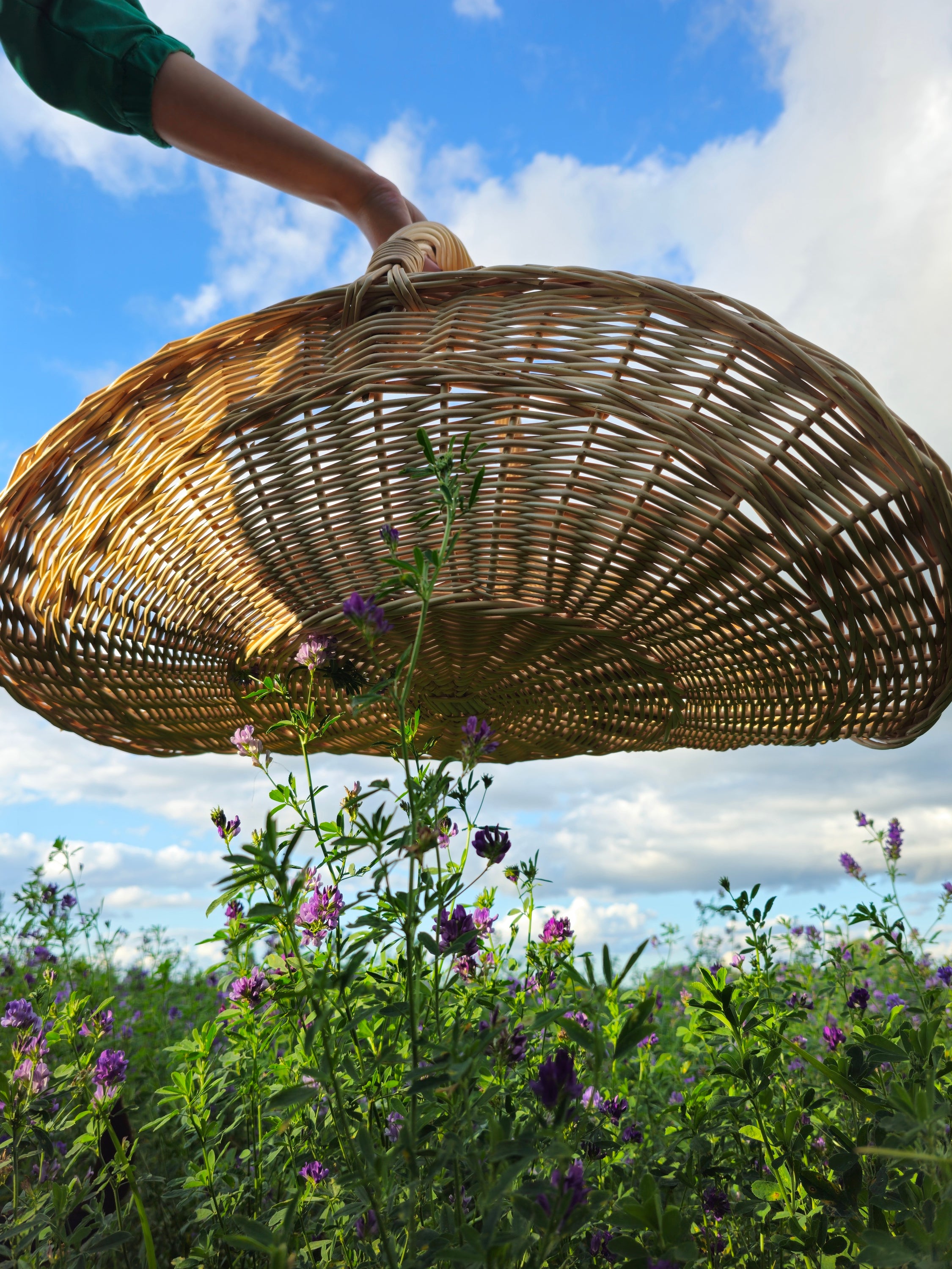Handwoven Wicker Flower Basket