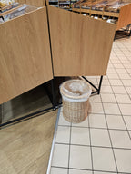 Wicker trash bin 045r