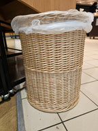 Wicker trash bin 045r