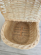 Double-Lid Wicker Picnic Basket