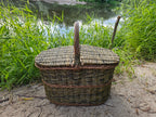 Wicker Picnic Hamper with Lid