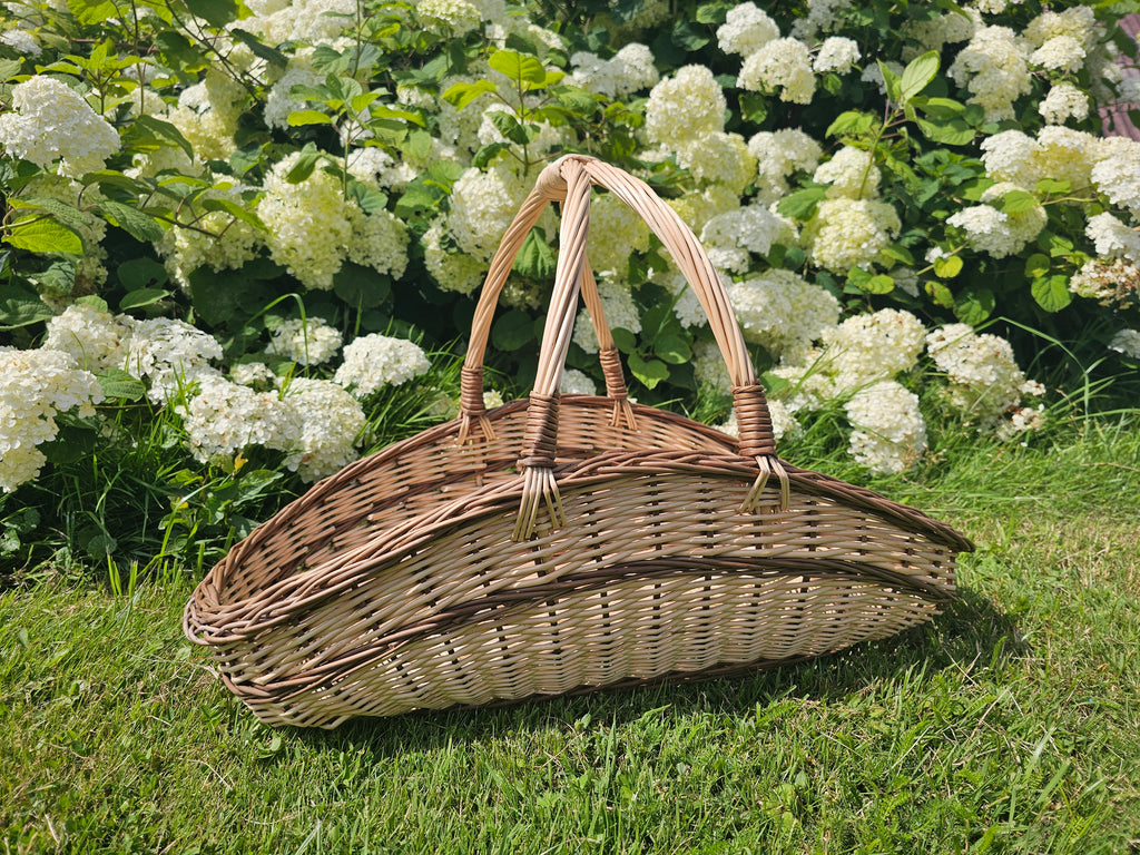 Large Wicker Trug Basket With Two Handles