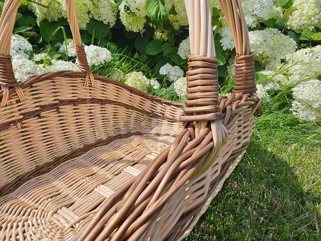 Large Wicker Trug Basket With Two Handles