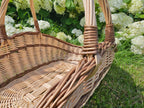 Large Wicker Trug Basket With Two Handles
