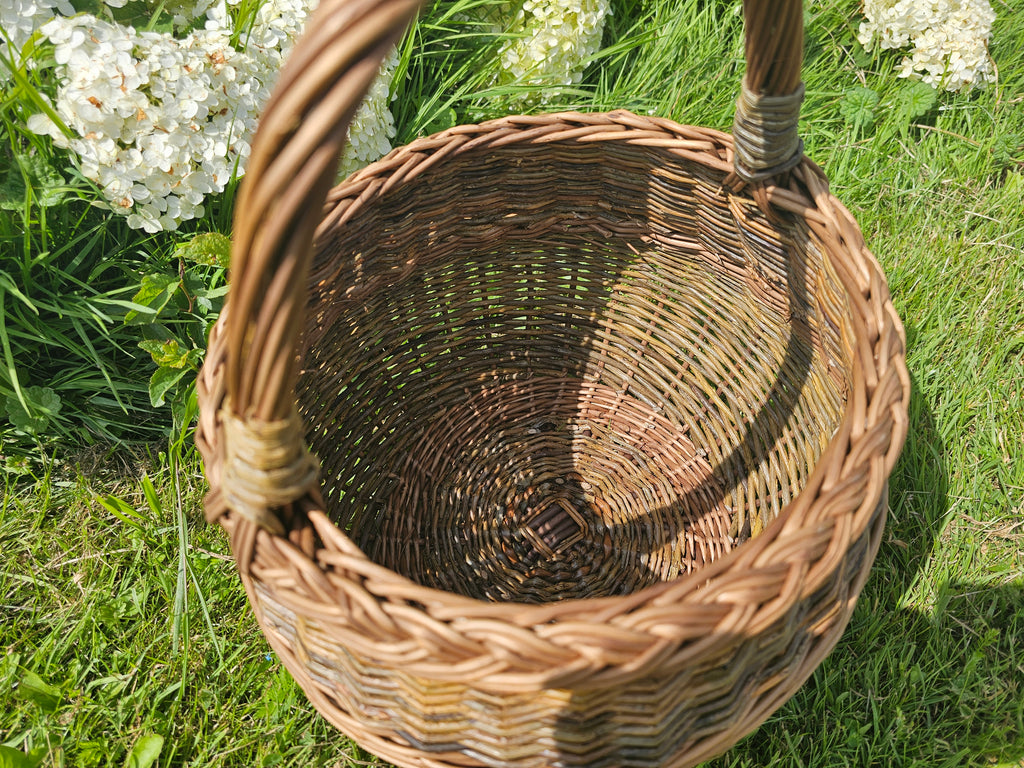 Round Wicker Storage Basket