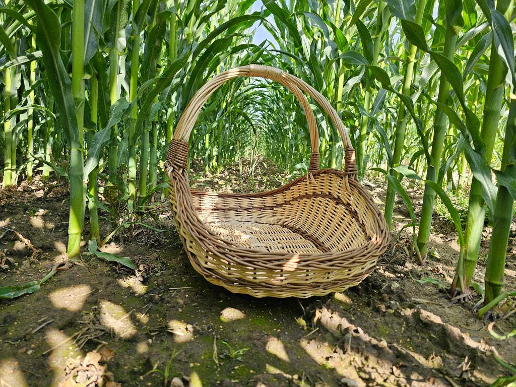 Large Wicker Trug Basket With Two Handles