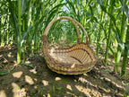 Large Wicker Trug Basket With Two Handles