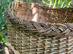 Round Wicker Basket with Handle