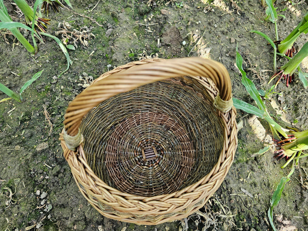Round Wicker Storage Basket