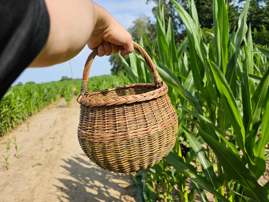 Round Wicker Storage Basket