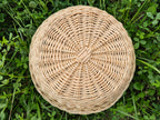Wicker Food Cloche with Round Tray