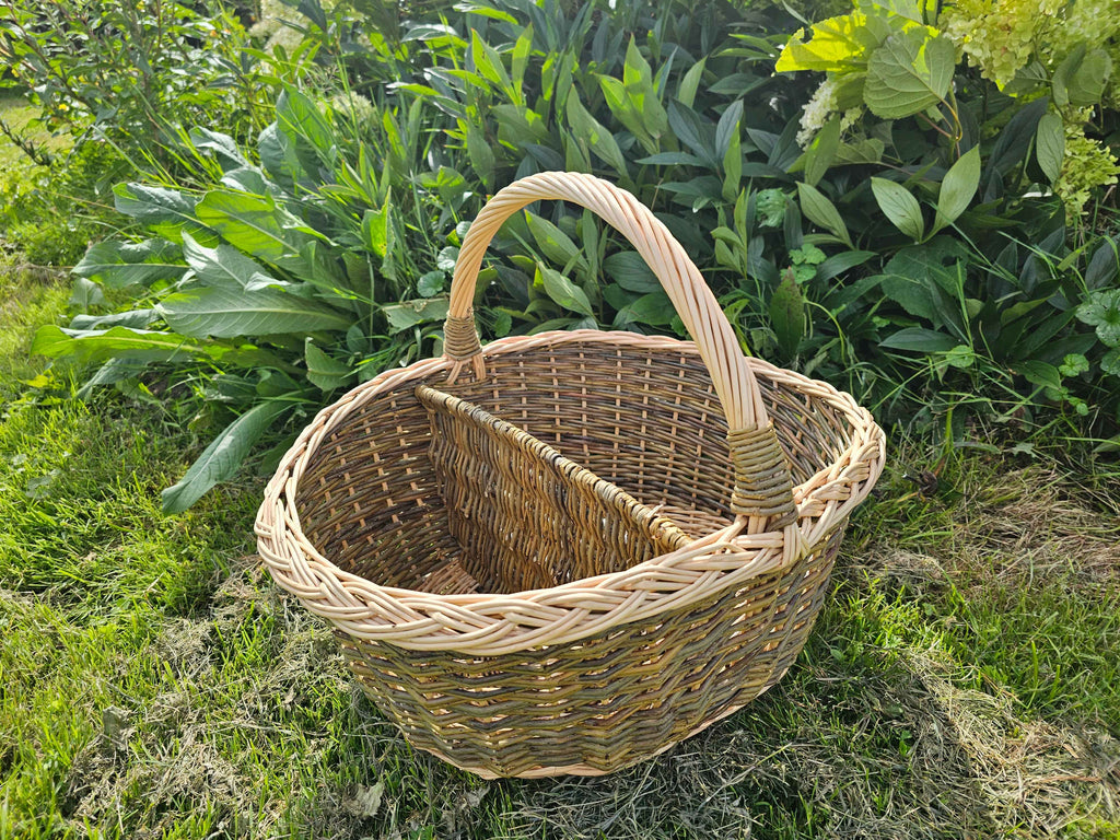 Wicker Picnic Basket with Divider