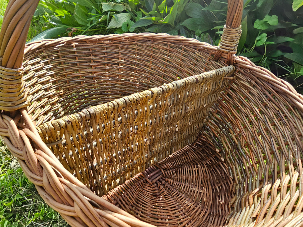 Wicker Picnic Basket with Divider