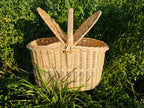 Wicker Picnic Hamper with Lid