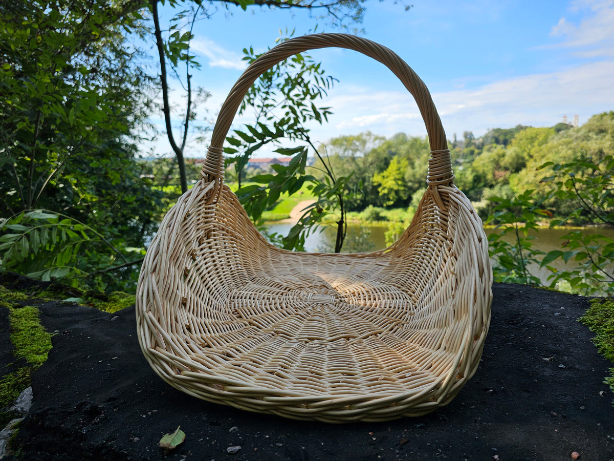 Large Wicker Flower Basket — flower basket, view 7