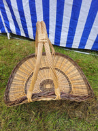 Wicker Flower Basket with Two Arched Handles