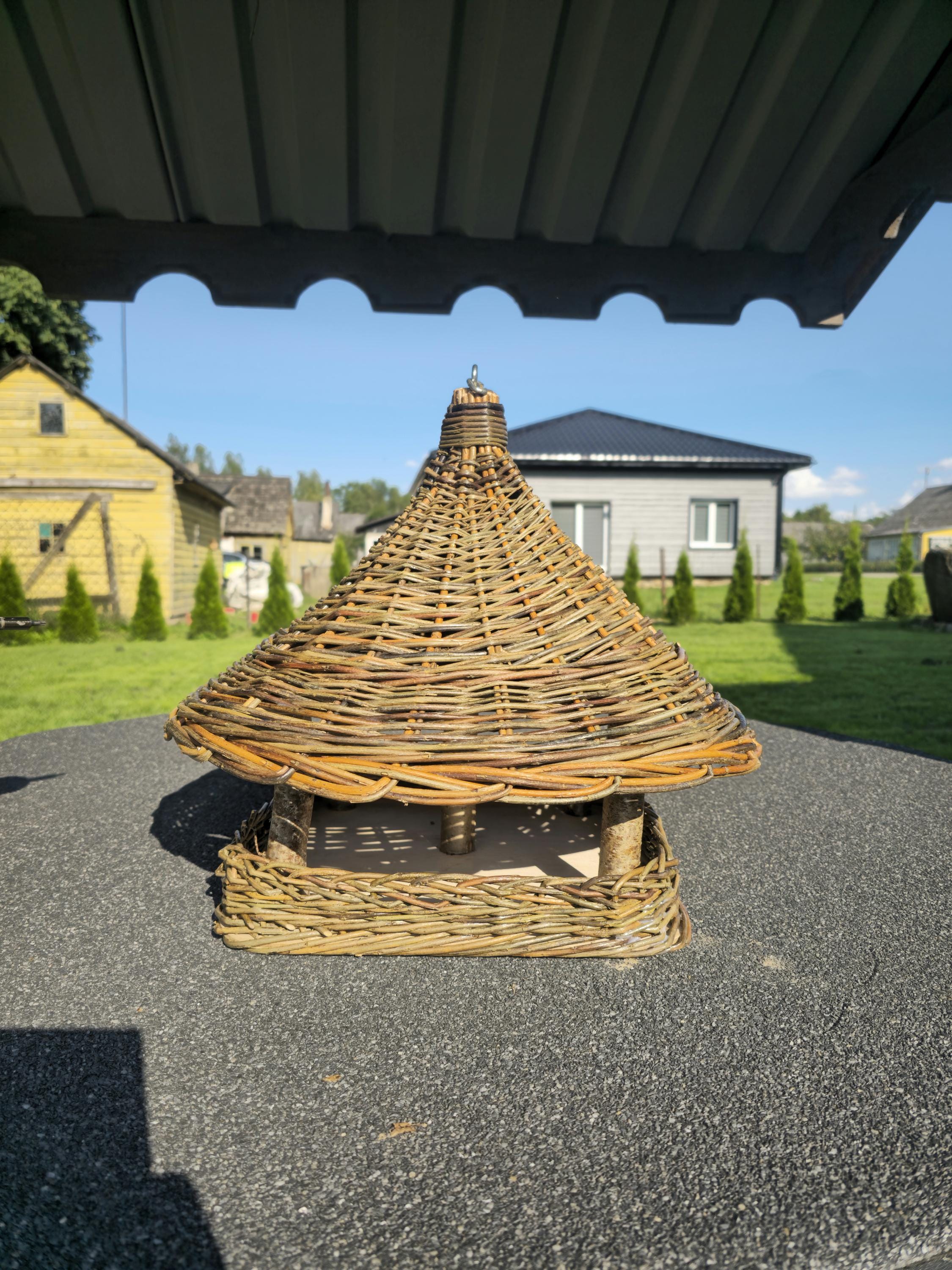 Handmade Wicker Bird Feeder