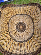 Wicker Flower Basket with Two Arched Handles