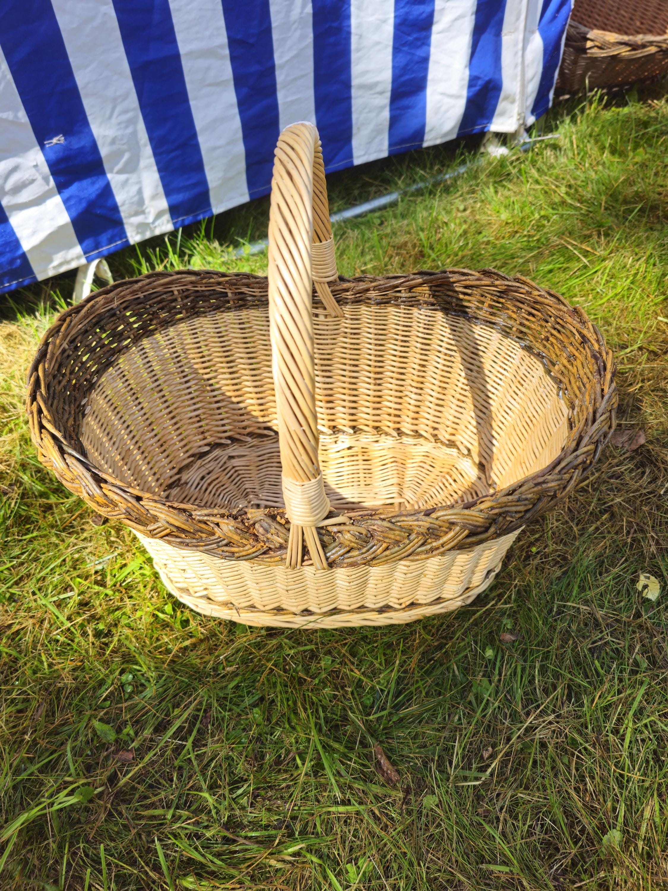 Handwoven Wicker Oval Basket