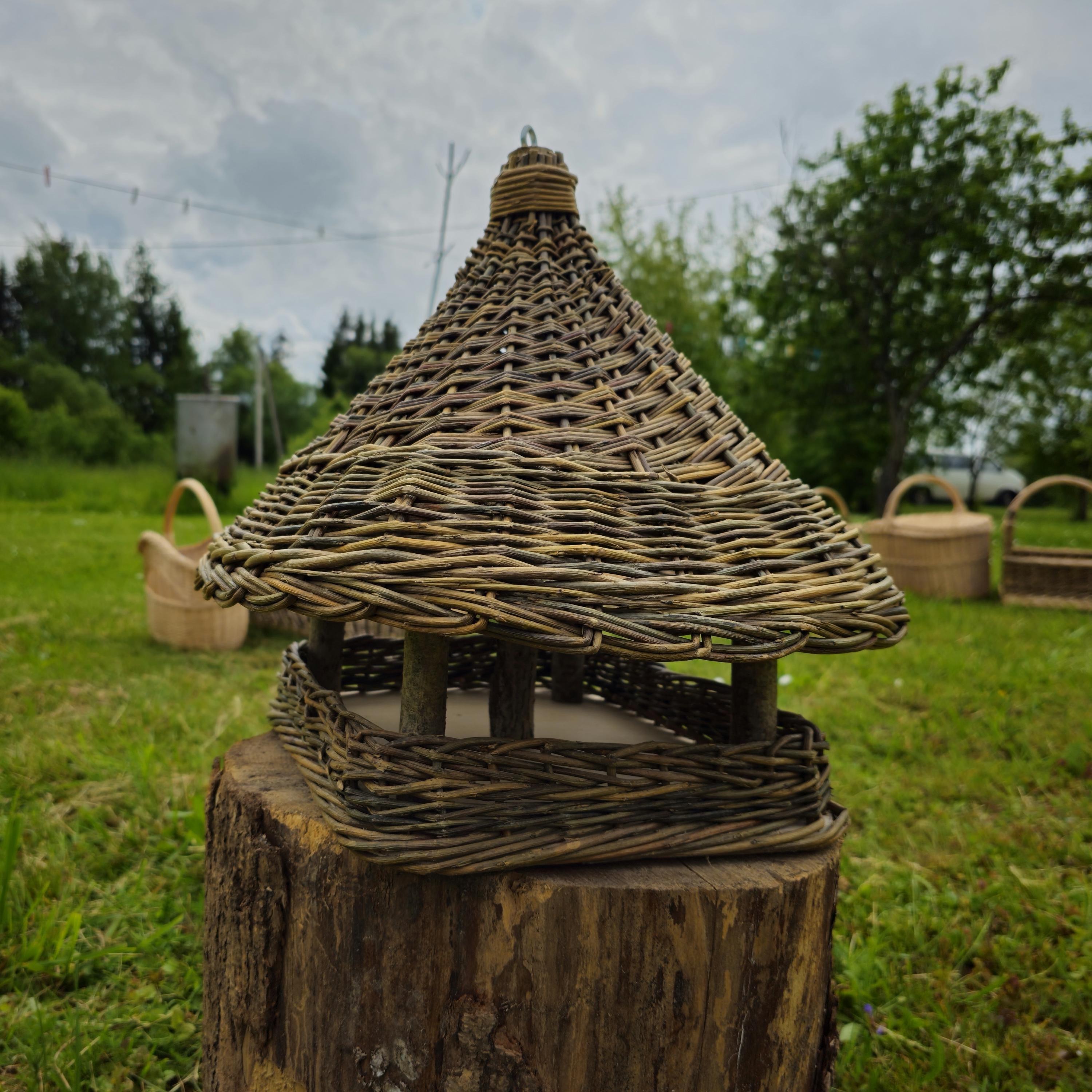 Handmade Wicker Bird Feeder