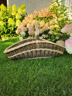 Extra-large Two-Tone Willow Trug for Foraging & Flower Gathering