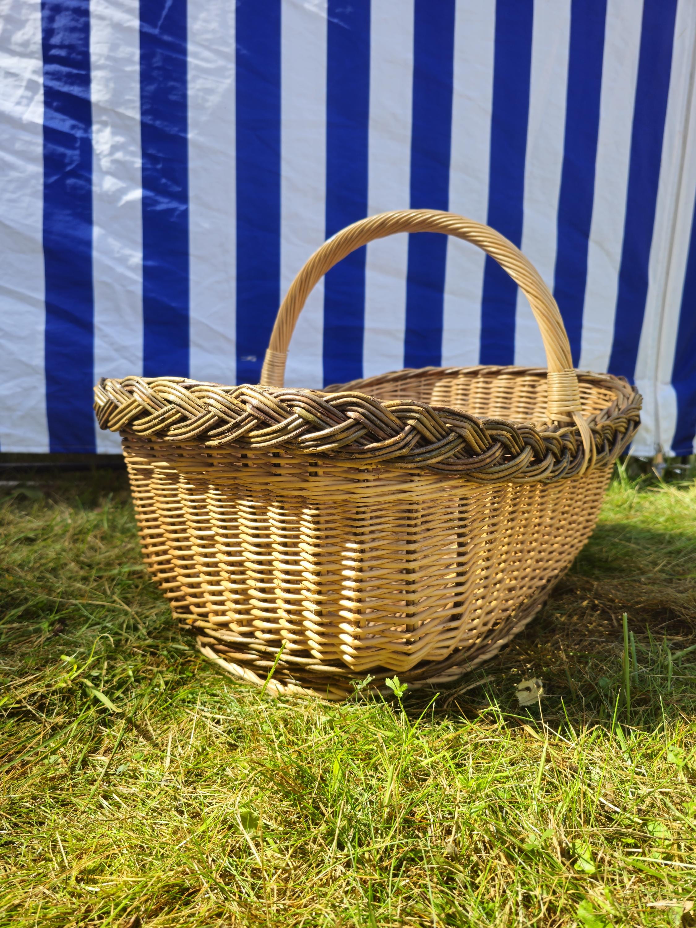 Extra Large Handwoven Wicker Basket