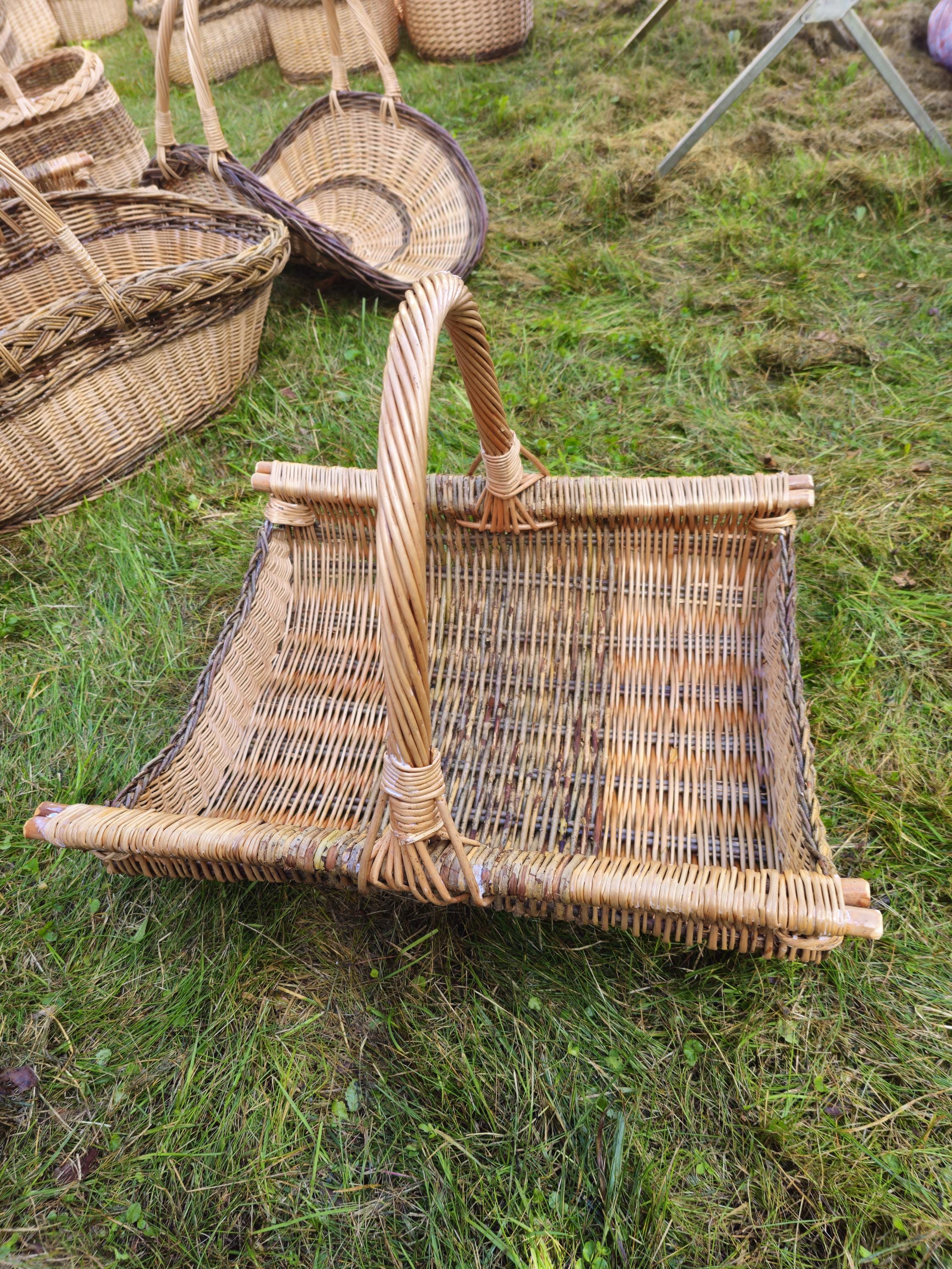 Extra-Large Rustic Wicker Harvest Basket